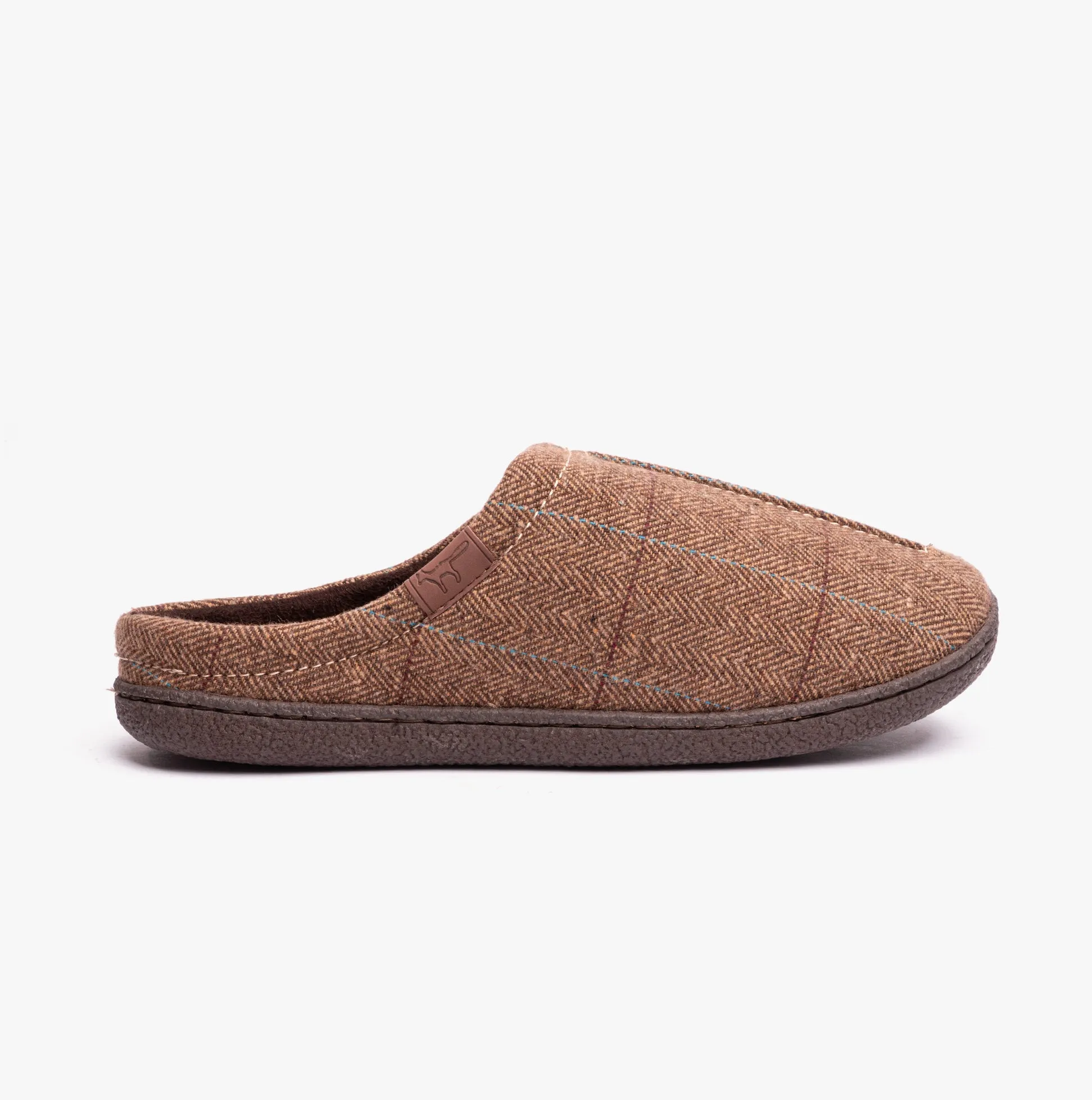 HARRISON Mens Mule Slippers Brown sold by Shuperb