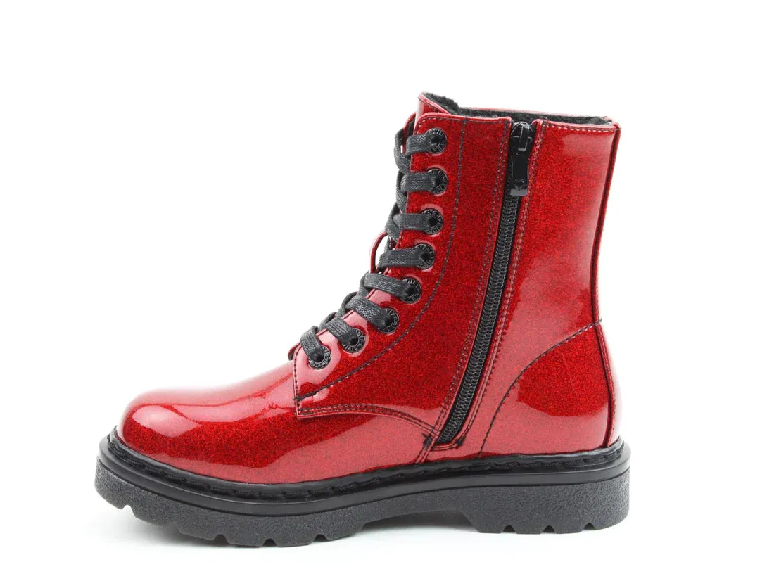 JUSTINA2 GLITTER Womens Ankle Boots Red Glitter sold by Shuperb product image thumbnail 2