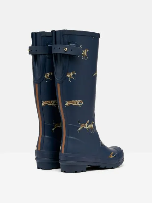 WELLY PRINT Womens Wellies Navy Dog sold by Shuperb product image thumbnail 3