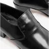 Club Cubano BILBAO Mens Soft Leather Plain Cuban Heel Shoes Black sold by Shuperb
