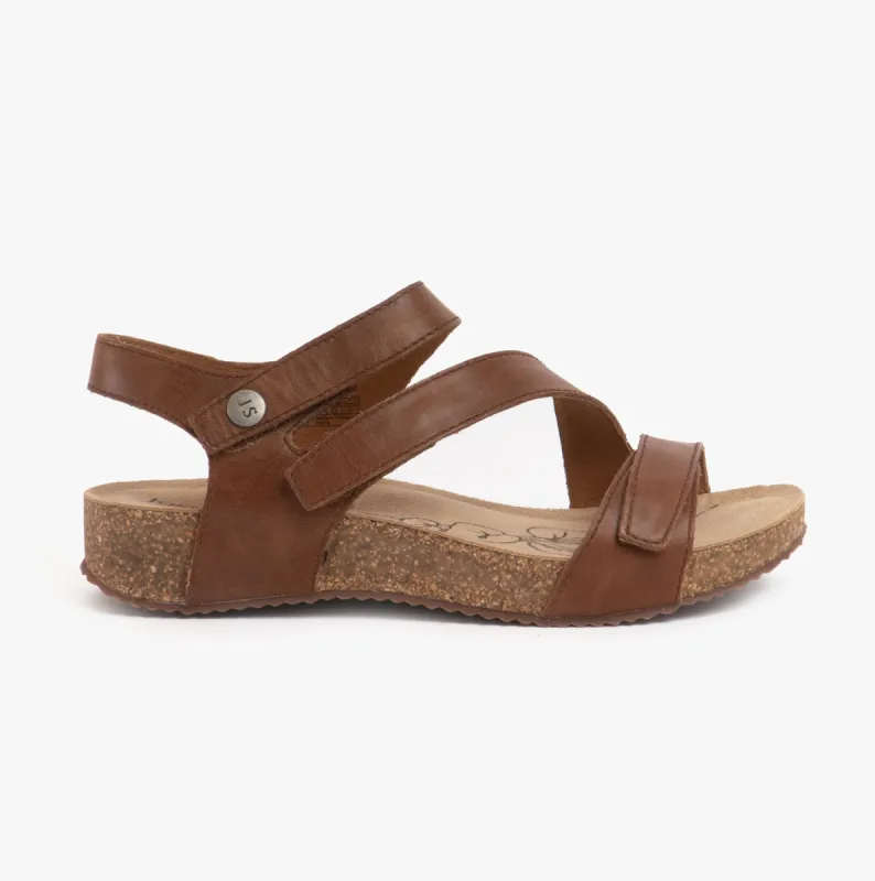 Josef Seibel TONGA 25 Womens Leather Touch Fasten Sandals Camel sold by Shuperb