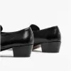 Club Cubano BILBAO Mens Soft Leather Plain Cuban Heel Shoes Black sold by Shuperb