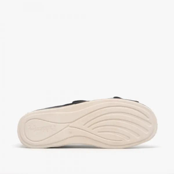 Padders LYDIA Womens (2E Fit) Touch Fasten Slippers Black sold by Shuperb product image thumbnail 2