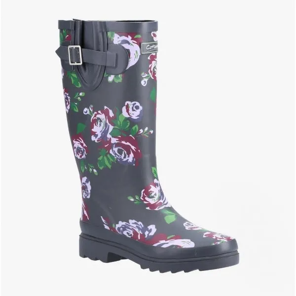 BLOSSOM Ladies Rubber Wellington Boots Purple sold by Shuperb product image thumbnail 2