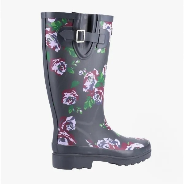 BLOSSOM Ladies Rubber Wellington Boots Purple sold by Shuperb product image thumbnail 4