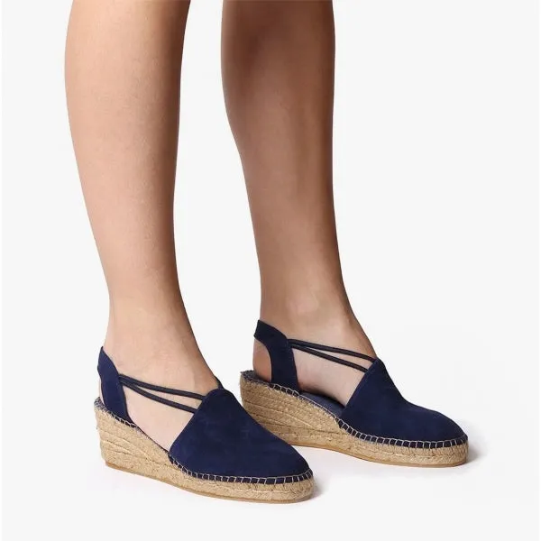 Toni Pons TREMP Womens Suede Wedge Espadrilles Navy sold by Shuperb product image thumbnail 2