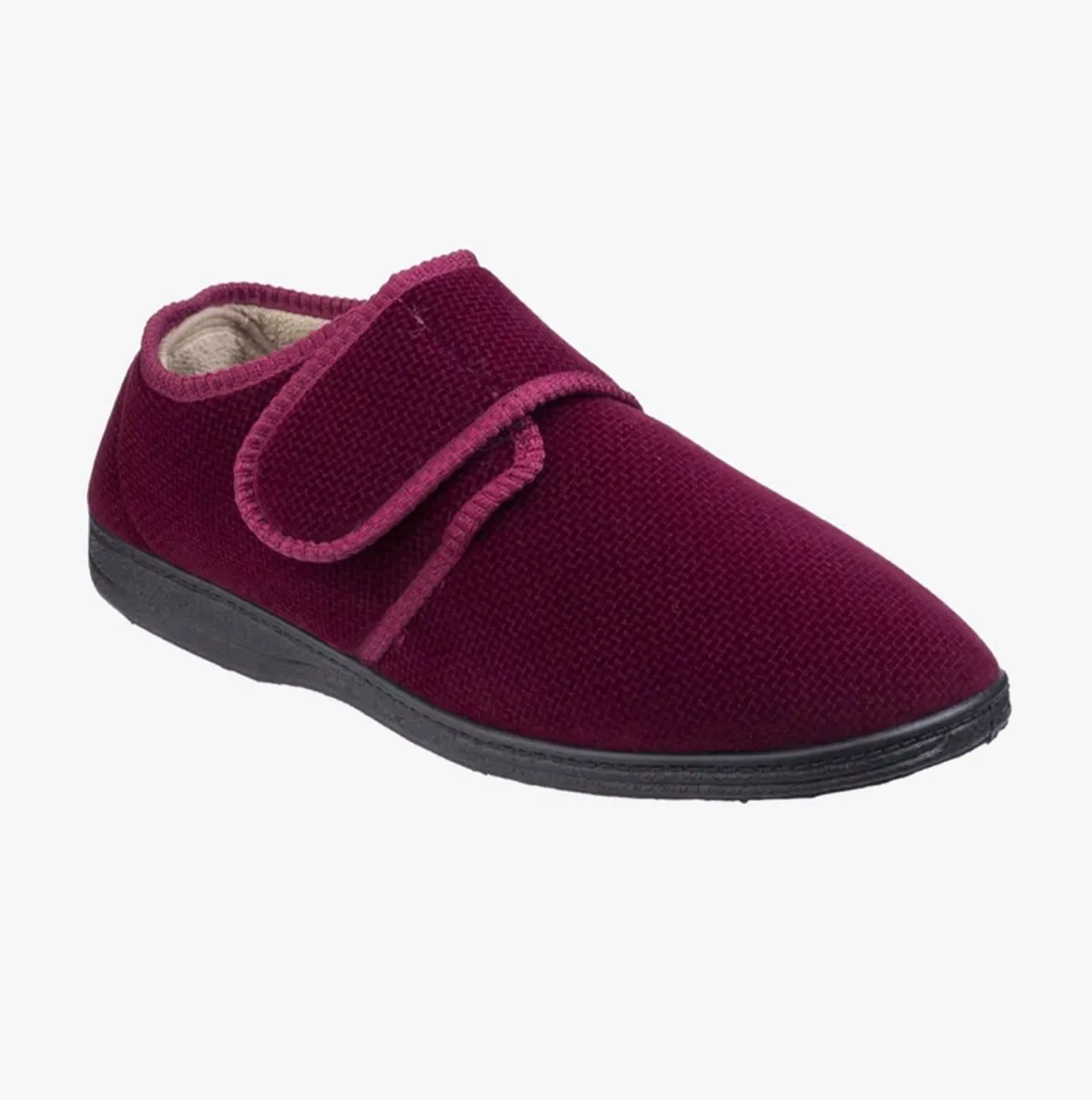 Fleet & Foster SAM Mens Velour Full Slippers Red sold by Shuperb product image thumbnail 2