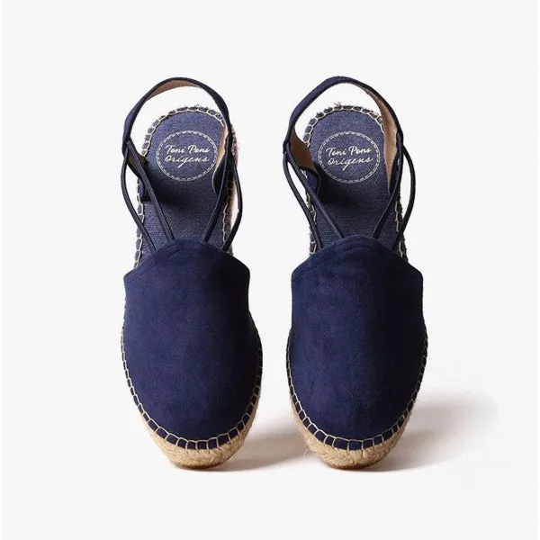 Toni Pons TREMP Womens Suede Wedge Espadrilles Navy sold by Shuperb product image thumbnail 3