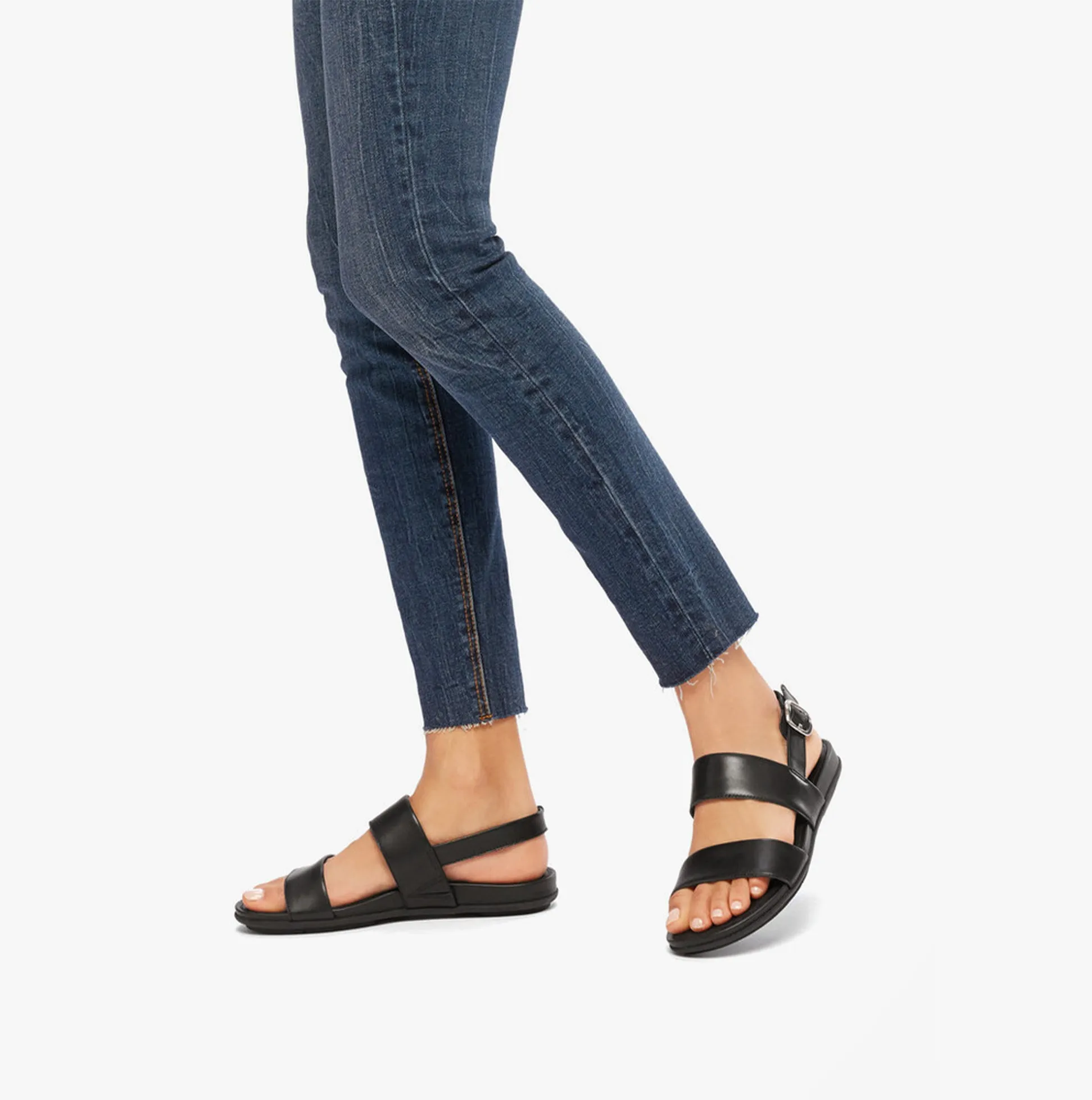 GRACIE LEATHER BACK-STRAP Womens Sandals All Black sold by Shuperb product image thumbnail 2