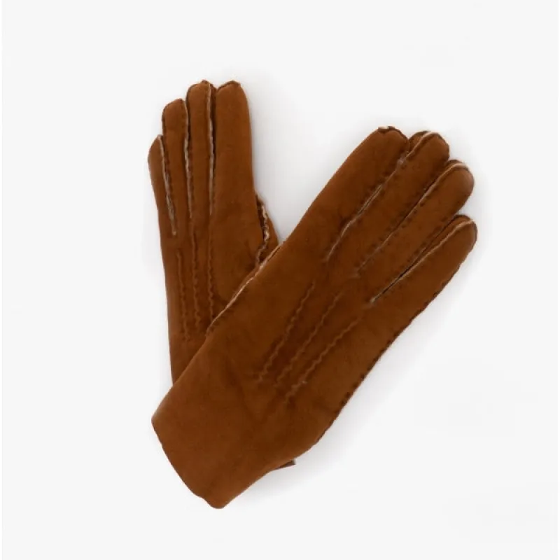 Shepherd MELINA Womens Sheepskin Gloves Chestnut sold by Shuperb