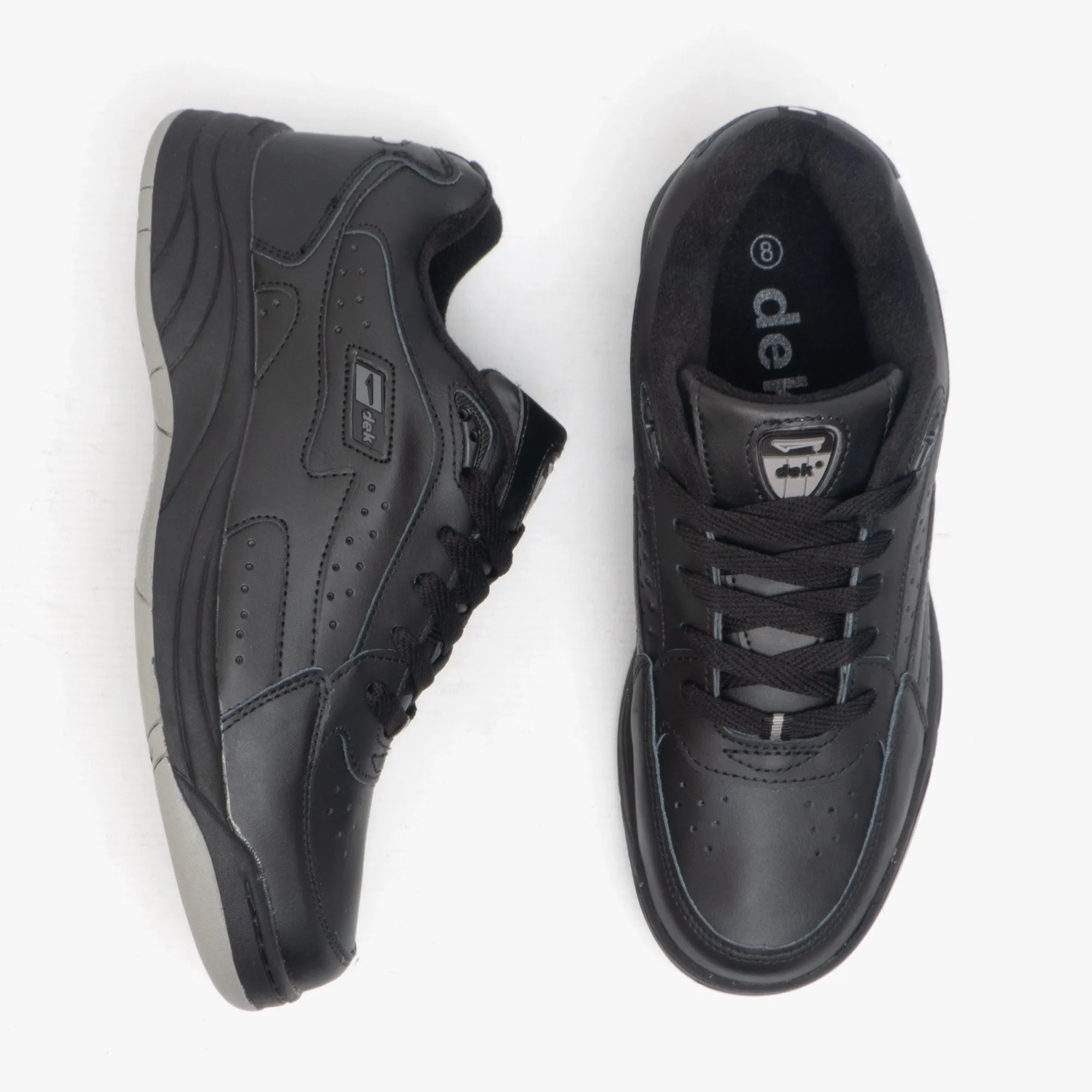 DEK ORLEANS Mens Coated Leather Trainers Black sold by Shuperb product image thumbnail 2