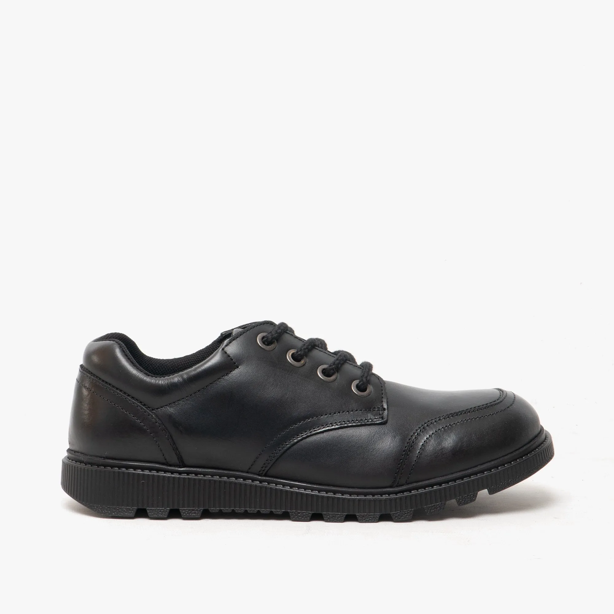 Hush Puppies KIERA JNR Girls Leather Lace Up Shoes Black sold by Shuperb