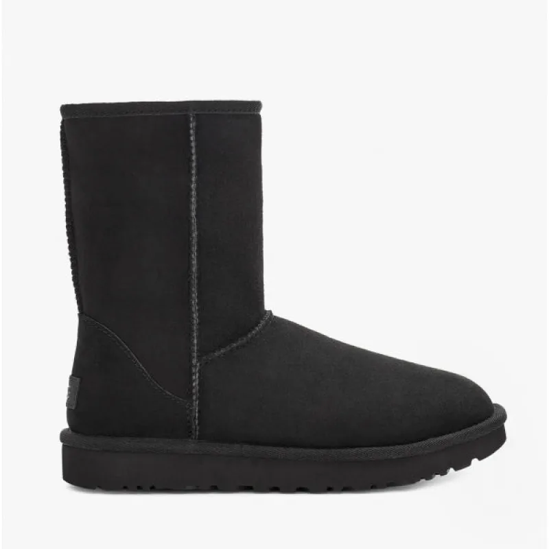 UGG CLASSIC SHORT II Womens Sheepskin Boots Black sold by Shuperb