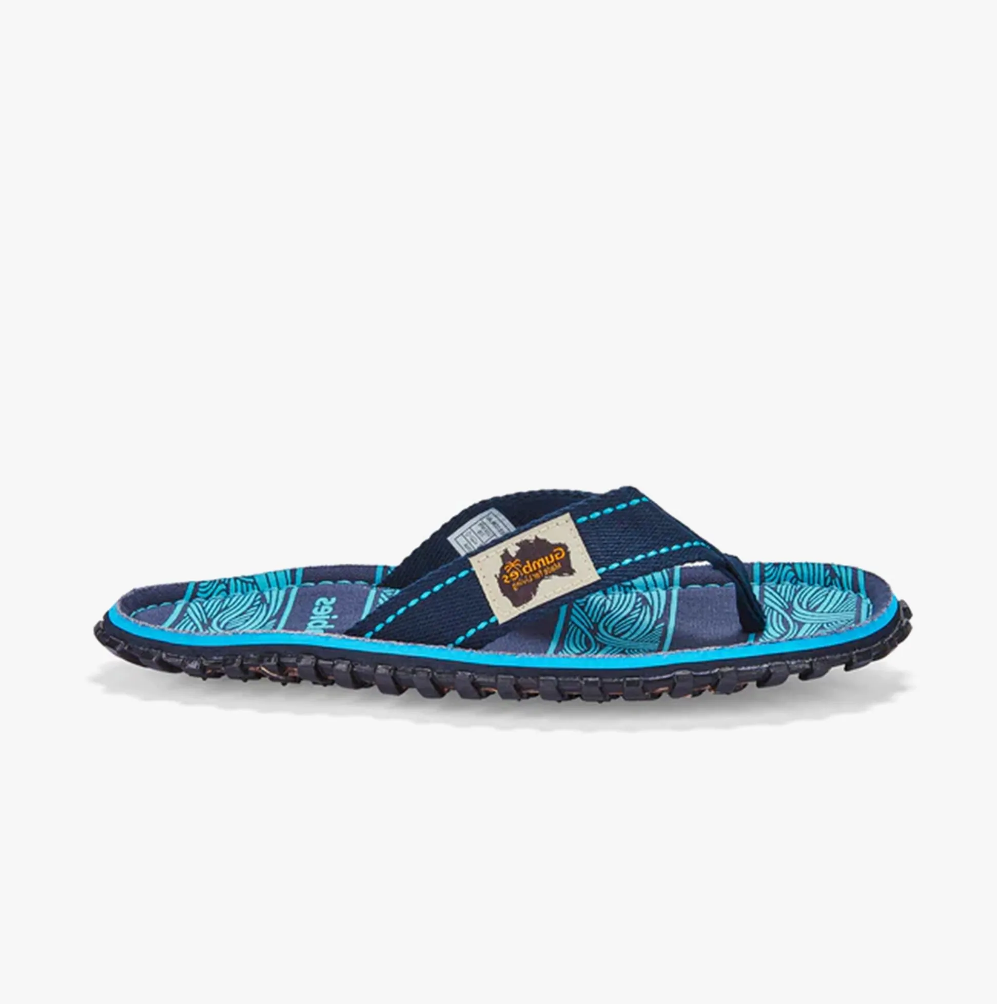ISLANDER Unisex Recycled Flip-Flops Navy Waves sold by Shuperb
