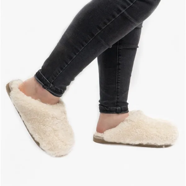 Shepherd JENNY Womens Sheepskin Mules Creme sold by Shuperb product image thumbnail 2
