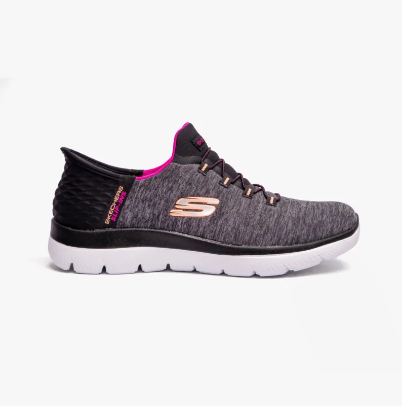 SUMMITS - DAZZLING HAZE Ladies Bungee Lace Trainers Black/Multi sold by Shuperb