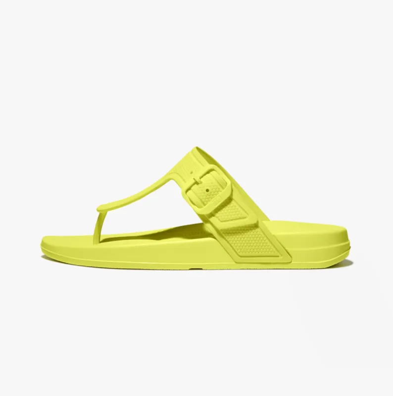 FitFlop iQUSHION ADJUSTABLE Womens Buckle Flip-Flops Electric Yellow sold by Shuperb