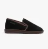 663 (AFELPADO) Mens Suede Full Slippers Black sold by Shuperb