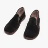 663 (AFELPADO) Mens Suede Full Slippers Black sold by Shuperb