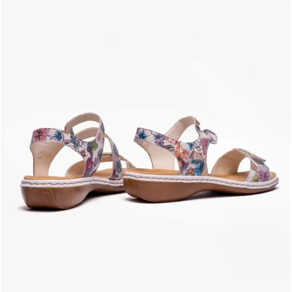 659C7-92 Ladies Strappy Floral Sandals Multi sold by Shuperb product image thumbnail 3