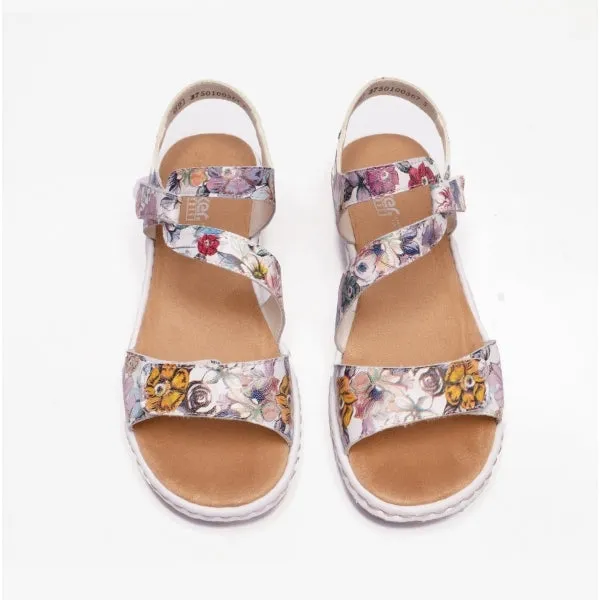 659C7-92 Ladies Strappy Floral Sandals Multi sold by Shuperb product image thumbnail 5