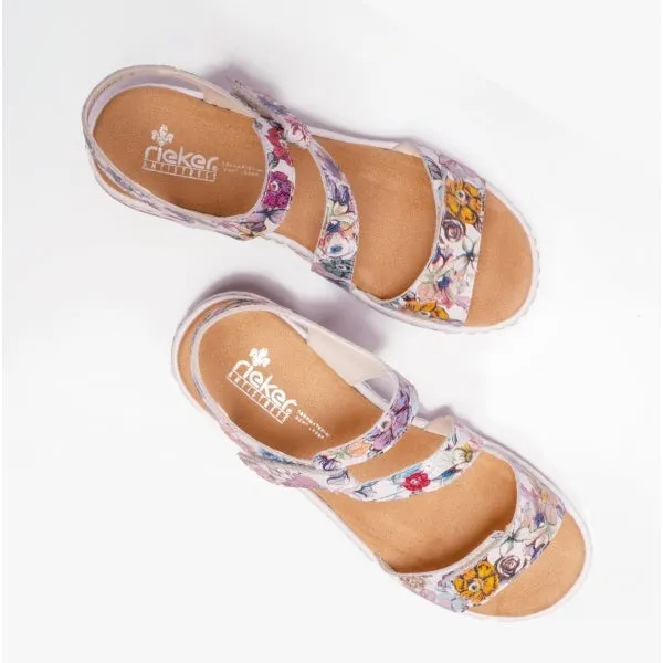 659C7-92 Ladies Strappy Floral Sandals Multi sold by Shuperb product image thumbnail 4