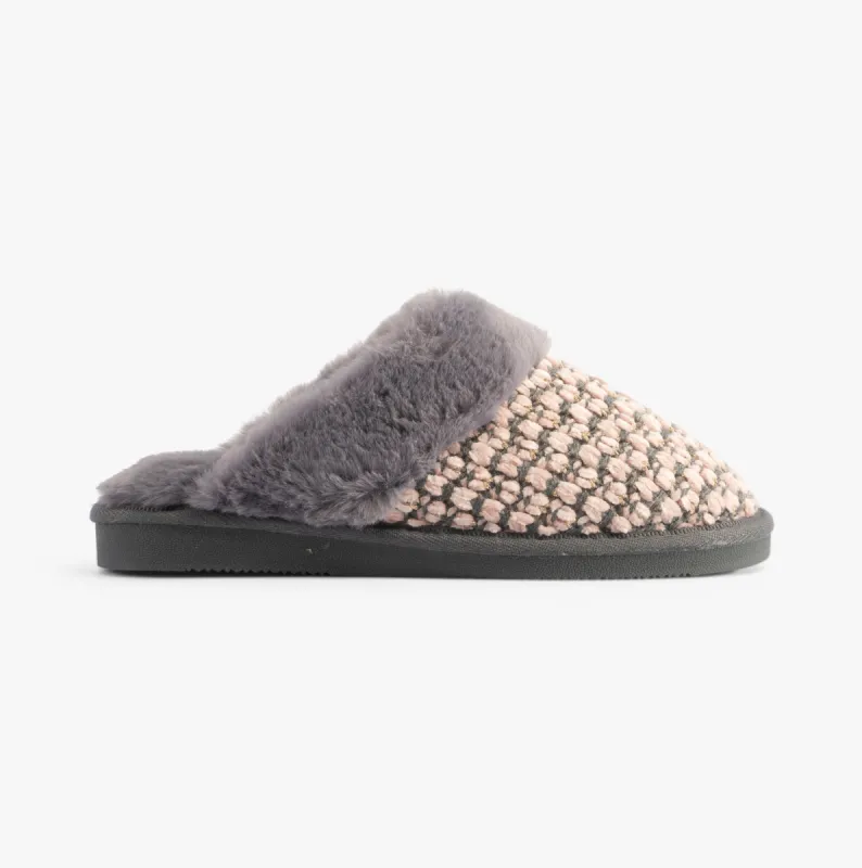 Jo & Joe PERSIAN Womens Slippers Pink/Grey sold by Shuperb