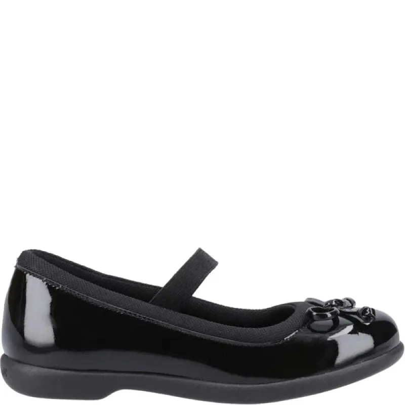 Hush Puppies BETTY PATENT JNR Girls Shoes Black sold by Shuperb