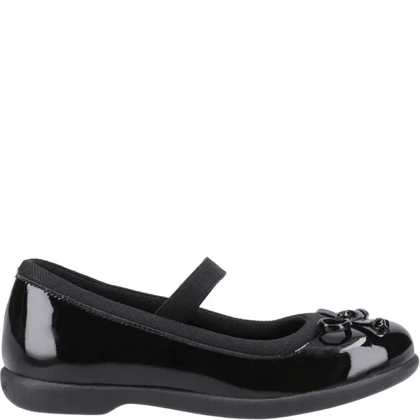 Hush Puppies BETTY PATENT JNR Girls Shoes Black sold by Shuperb