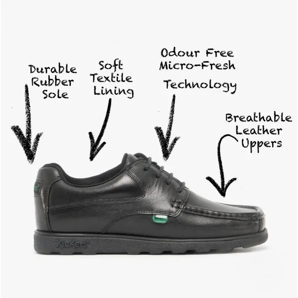 FRAGMA LACE Youth Boys School Shoes Black sold by Shuperb