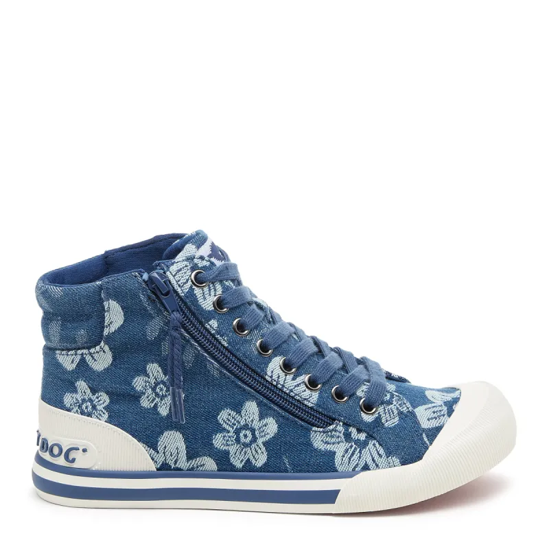 Rocket Dog JAZZIN HI Womens Trainers Navy sold by Shuperb