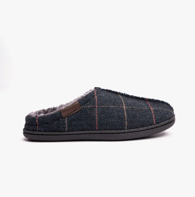 Dr Keller BARNEY Mens Mule Slippers Navy sold by Shuperb