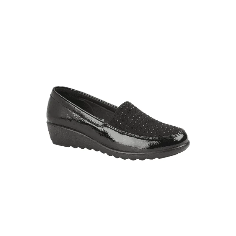 Boulevard L878AP Womens Patent Slip-On Loafers Black Patent sold by Shuperb