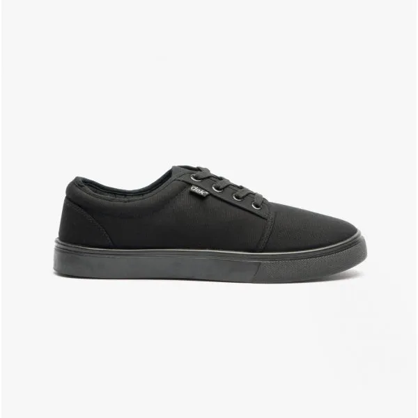 DEK BAILEY Unisex Canvas Lace Up Padded Trainers Black sold by Shuperb