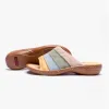 60873-90 Ladies Striped Mules Multi sold by Shuperb