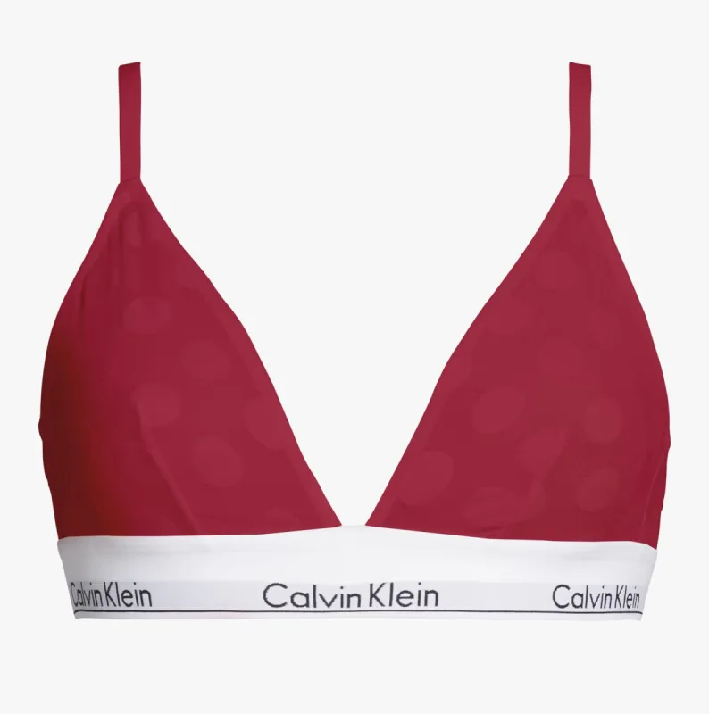 Calvin Klein UNLINED TRIANGLE XAT Womens Bra Rouge sold by Shuperb