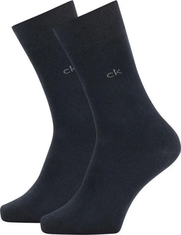 Calvin Klein 2 Pack Mens Crew Classic Socks Navy sold by Shuperb