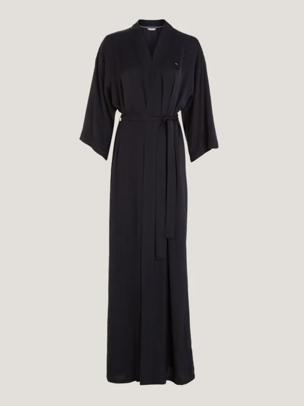 LONG KIMONO Womens Bathrobe Black made by Tommy Hilfiger