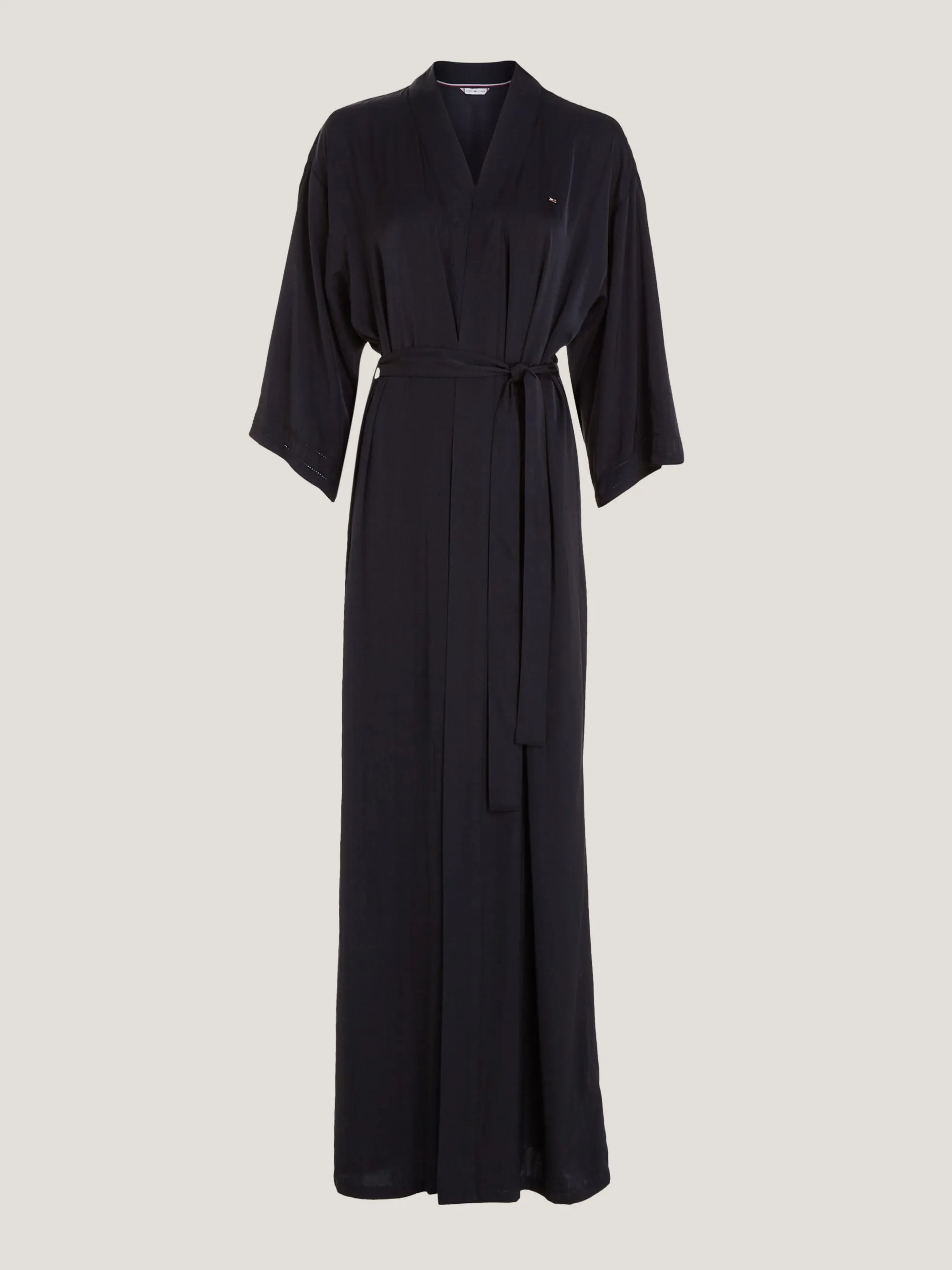 LONG KIMONO Womens Bathrobe Black sold by Shuperb