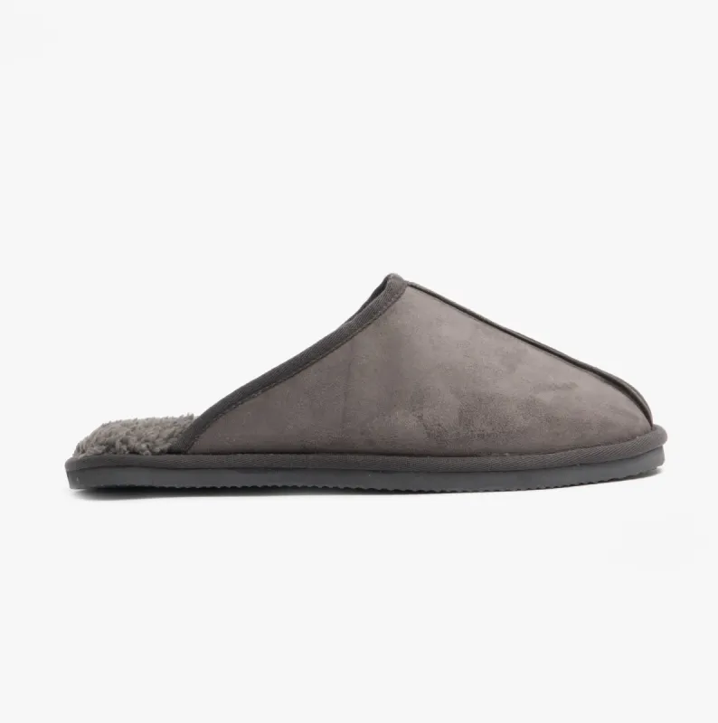 Jack & Jones DUDELY Mens Microfiber Mule Slippers Castlerock sold by Shuperb