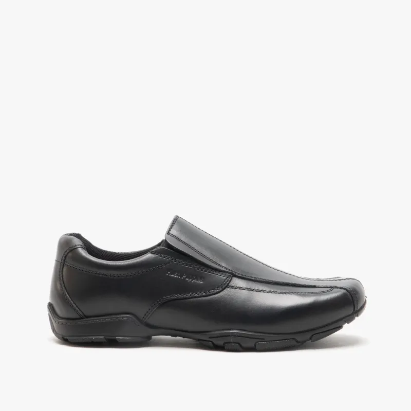 Hush Puppies ELIJAH Boys Leather School Shoes Black sold by Shuperb