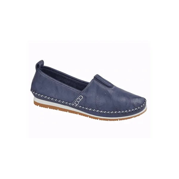 Mod Comfys L990NC Womens Soft Leather Slip-On Shoes Navy sold by Shuperb