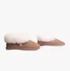 EMMY Ladies Sheepskin Full Slippers Stone/White sold by Shuperb
