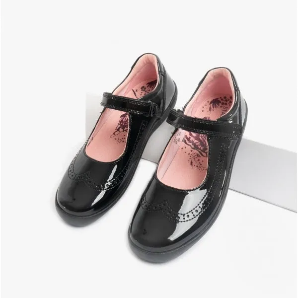 SPIRIT Girls Leather Mary Jane School Shoes Patent Black sold by Shuperb