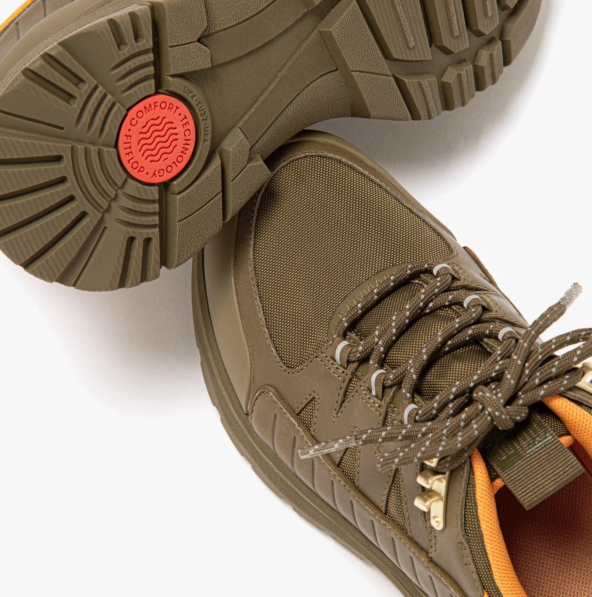 FitFlop NEO-D-HYKER LEATHER-MIX Womens Leather Outdoor Trainers Mossy Mix sold by Shuperb product image thumbnail 4