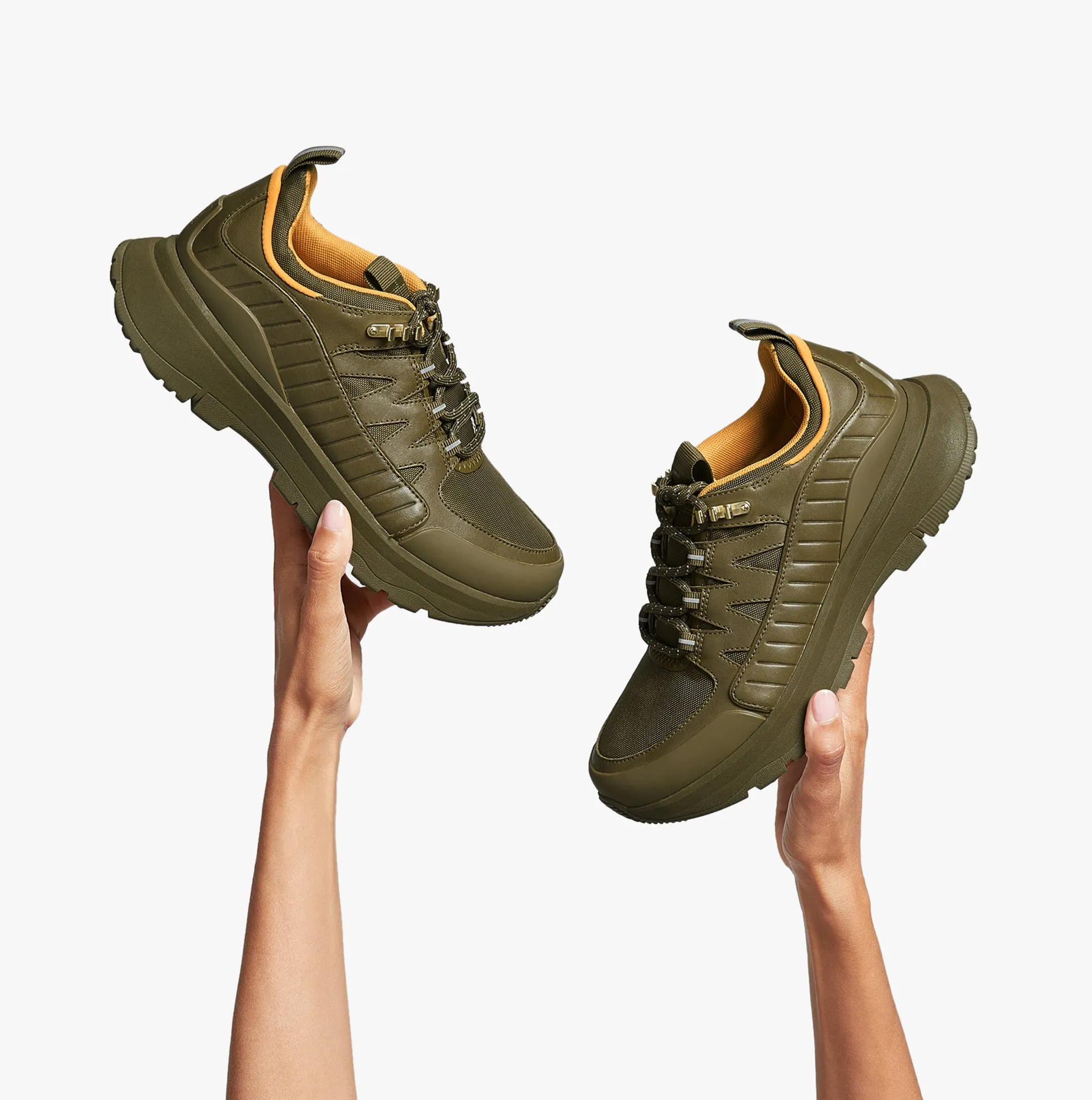 FitFlop NEO-D-HYKER LEATHER-MIX Womens Leather Outdoor Trainers Mossy Mix sold by Shuperb product image thumbnail 3