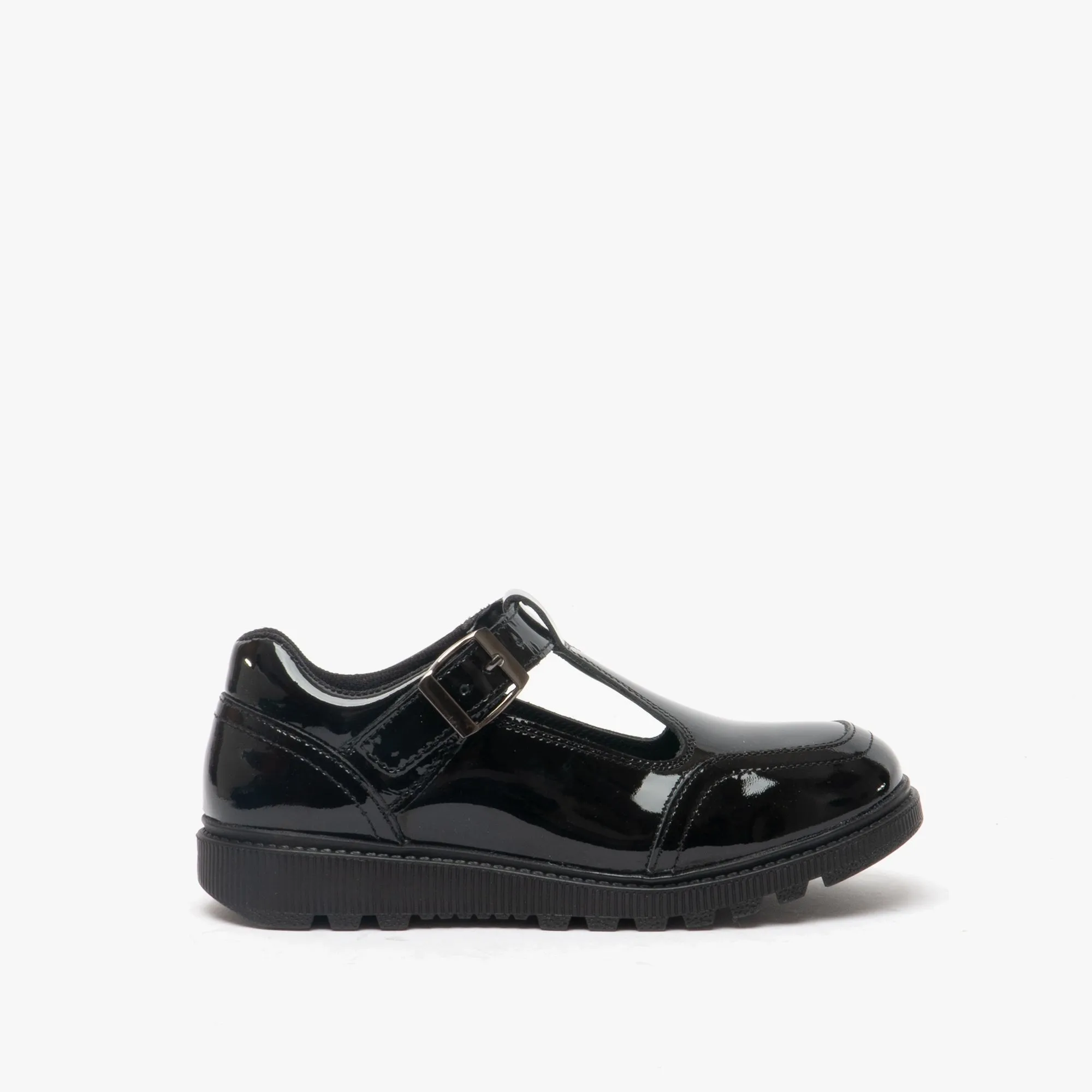 Hush Puppies KERRY Girls Leather Buckle School Shoes Patent Black sold by Shuperb product image thumbnail 2