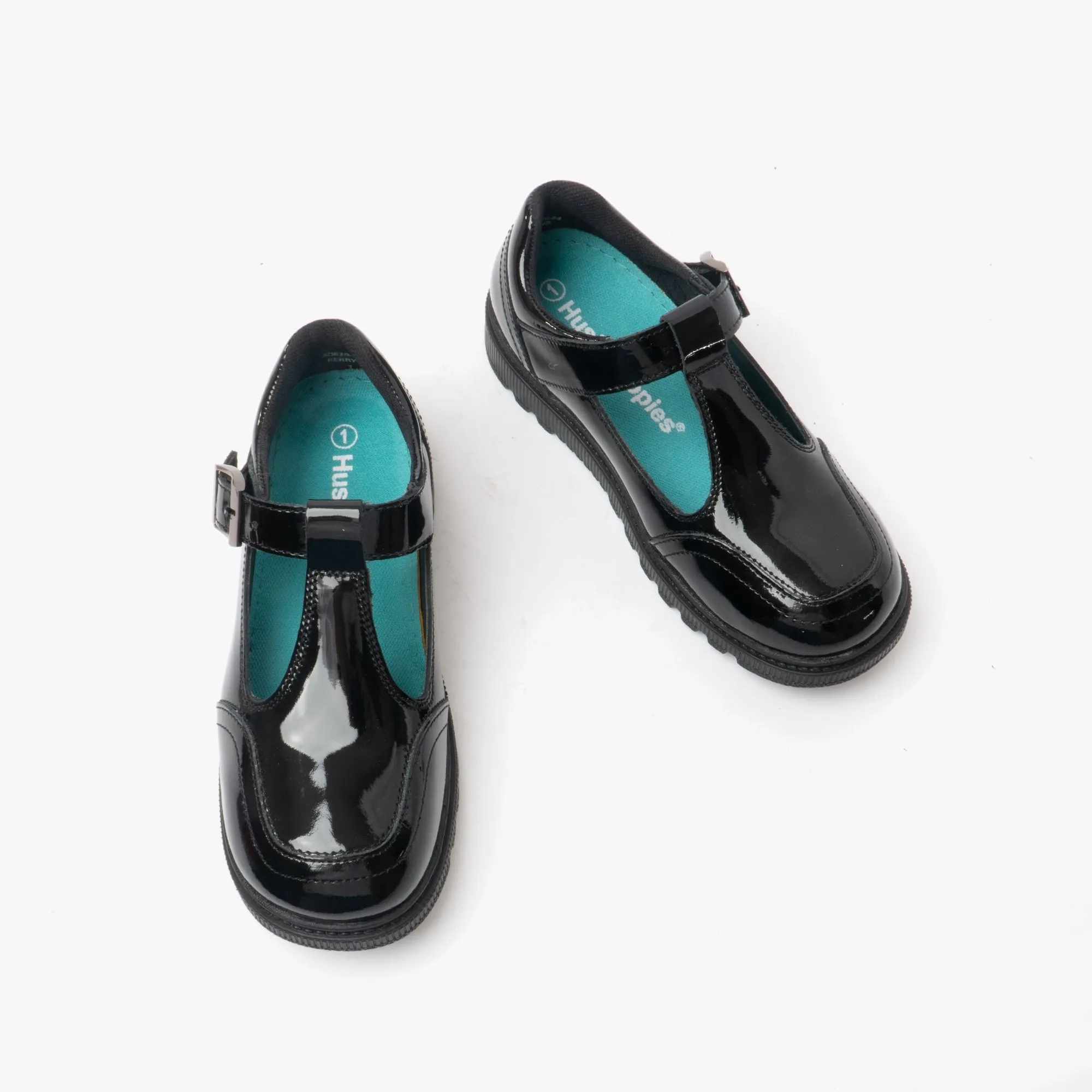Hush Puppies KERRY Girls Leather Buckle School Shoes Patent Black sold by Shuperb product image thumbnail 3