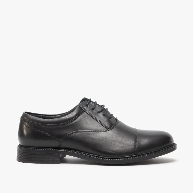 Roamers CLARK Mens Leather Fuller Fitting Capped Oxford Shoes Black sold by Shuperb