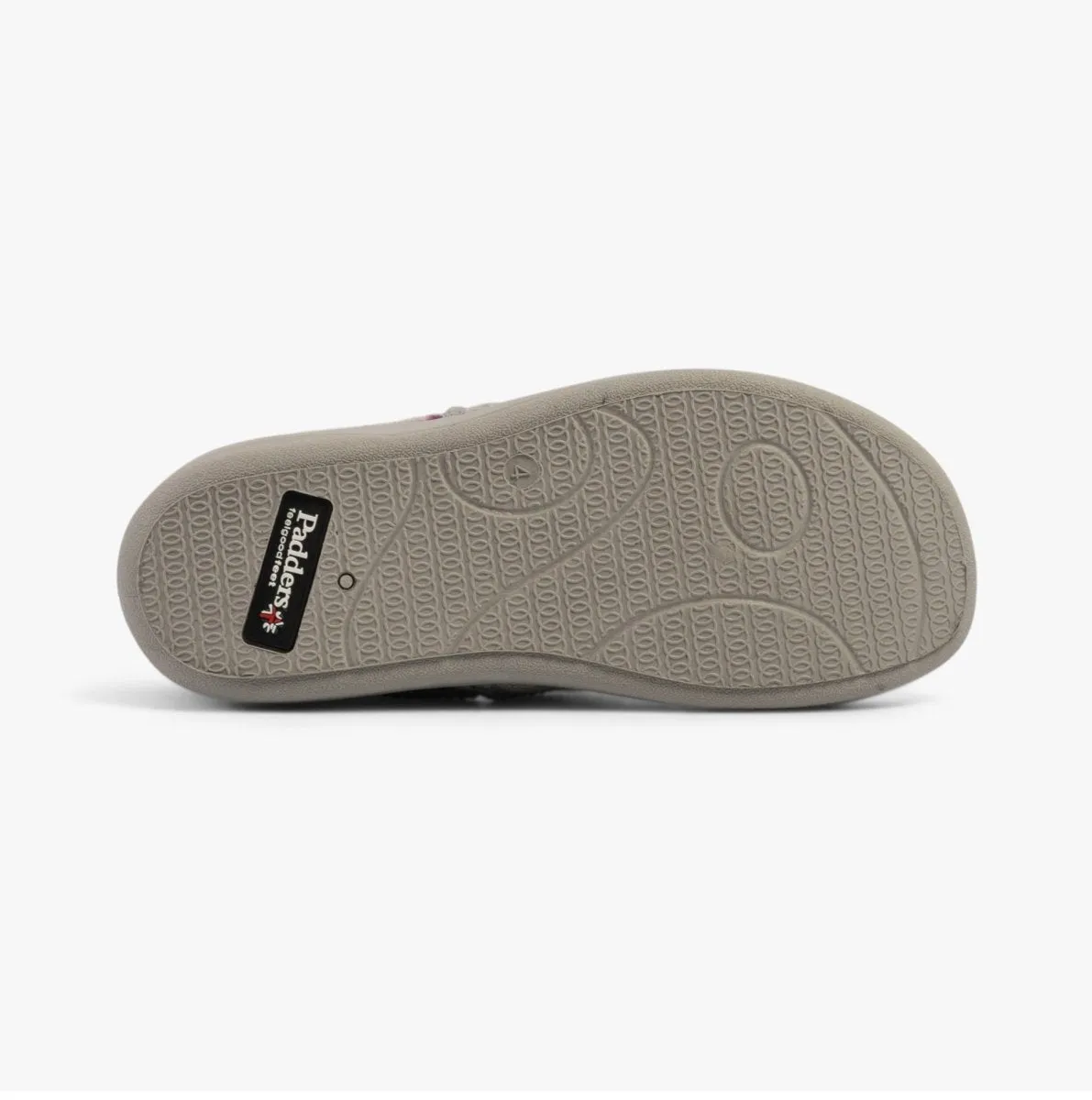 MELLOW Ladies (EE Fit) Full Slippers Grey Woven Spot sold by Shuperb product image thumbnail 3